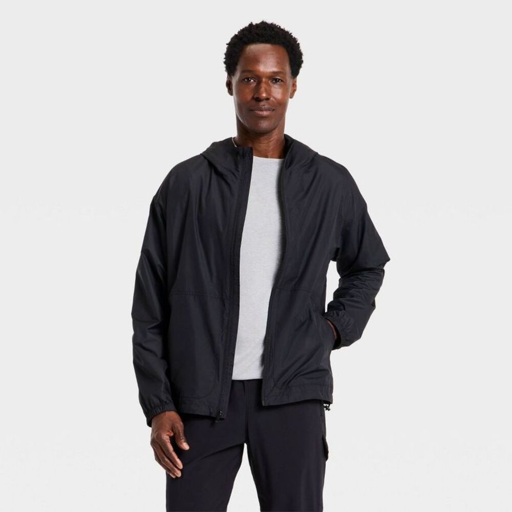 All In Motion - Men's Windbreaker Jacket - All In Motion Black L Black